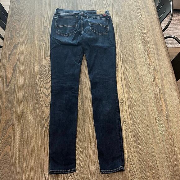 Lucky Brand Brooklyn Skinny Jeans Low Rise Denim Stretch Dark Wash Blue Sz 4/27 - Picture 10 of 12